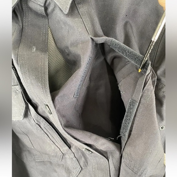 5.11 Tactical Shirt Wmns S Gray Canvas Vented Button Down Roll Tab L/S CCW 62063 - Picture 14 of 16